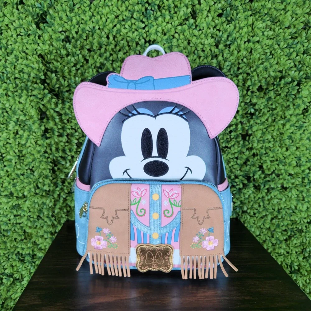 Loungefly Disney Minnie Mouse Western Cowgirl Cosplay Mini Backpack WDBK3525 NEW